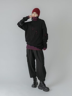 「FOLLOWIN（フォロウィン）のアイテム」を使った、UNE MANSIONさん（レディース・159cm）の冬コーディネート