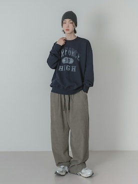 「FOLLOWIN（フォロウィン）のアイテム」を使った、UNE MANSIONさん（レディース・159cm）の冬コーディネート