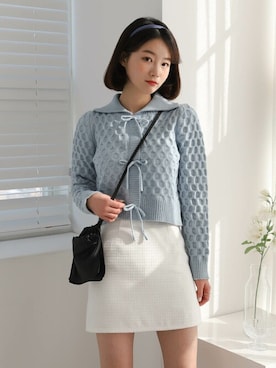 「韓国ファッション」｜UNE MANSIONさん（レディース・167cm）の冬コーディネート