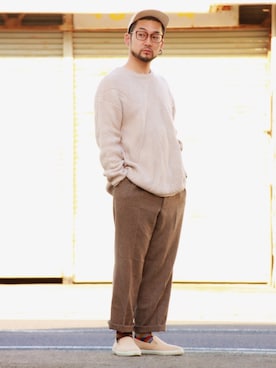 「RADOのアイテム」を使った、TOCHIOさん（メンズ・170cm）の秋コーディネート