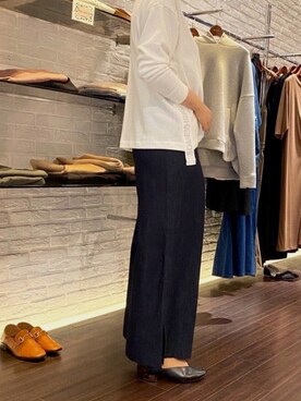 「SOMETHING（サムシング）のアイテム（スウェット）」を使った、Shokoさん（レディース・170cm）の秋コーディネート