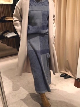 「オーバーコート」｜「アイテム（チェスターコート）」を使った、Shokoさん（レディース・170cm）の冬コーディネート