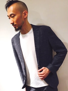 「MICHEL KLEIN HOMME   （ミッシェルクランオム）のアイテム（ジャケット/アウター）」を使った、k2.michelkleinhommeさん（メンズ・175cm）の春コーディネート