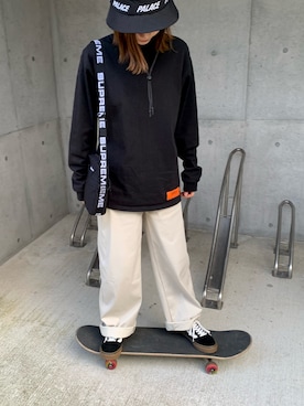 「palace」｜「アイテム（バッグ）」を使った、gagaaaさん（レディース・154cm）の秋コーディネート