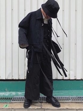 「u170」｜「アイテム（オールインワン・サロペット）」を使った、kousukeさん（メンズ・165cm）の冬コーディネート