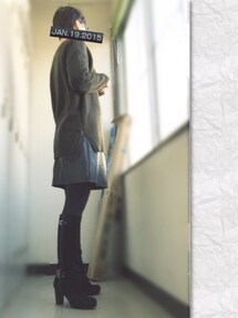 ZARA | フェイクレザー 台形スカート(スカート)