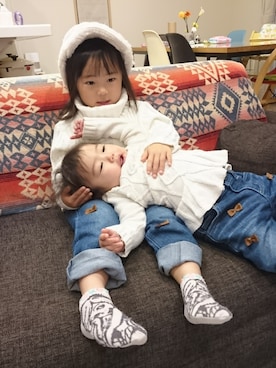 「CIAOPANIC TYPY（チャオパニックティピー）のアイテム（その他）」を使った、aiyuiさん（キッズ・90cm）の冬コーディネート
