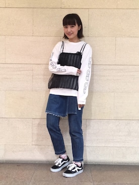 「NOMA t.d.（ノーマティーディー）のアイテム」を使った、IGARAMUさん（レディース・162cm）の春コーディネート