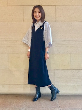 「beautiful people」｜「アイテム（ワンピース）」を使った、IGARAMUさん（レディース・162cm）の夏コーディネート