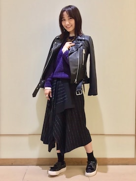 「RBS」｜「アイテム（ブルゾン）」を使った、IGARAMUさん（レディース・162cm）の秋コーディネート