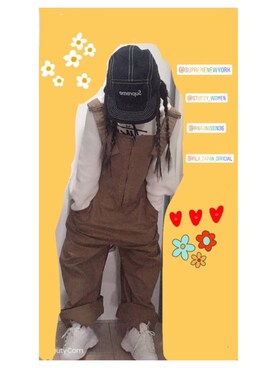 「RNA（アールエヌエー）のアイテム（サロペット/オーバーオール）」を使った、ちゃんみさん（レディース・152cm）の春コーディネート