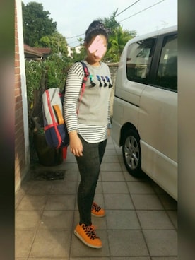「stripes」｜「アイテム（アナログ腕時計）」を使った、akiwooさん（レディース・168cm）の冬コーディネート
