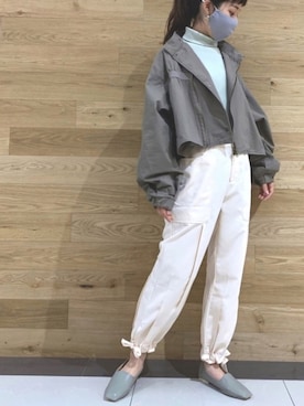 「ピスタチオ」｜「アイテム（ブルゾン）」を使った、Yokoさん（レディース・169cm）の冬コーディネート