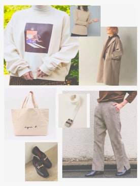 「notch.（ノッチ）のアイテム（ステンカラーコート）」を使った、やー🙋🏻‍♀️さん（レディース・168cm）の秋コーディネート