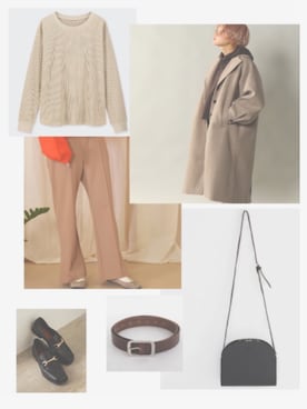 「notch.（ノッチ）のアイテム（ステンカラーコート）」を使った、やー🙋🏻‍♀️さん（レディース・168cm）の冬コーディネート