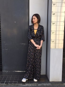 「jouetie（ジュエティ）のアイテム（つなぎ/オールインワン）」を使った、jouetieさん（レディース・166cm）の春コーディネート