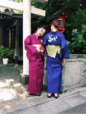 「刺繍」｜「アイテム（水着/着物・浴衣）」を使った、jouetieさん（レディース・154cm）の夏コーディネート