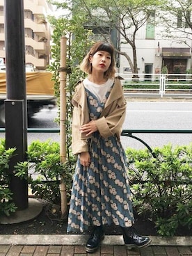 「甘辛mix」｜「アイテム（トレンチコート）」を使った、jouetieさん（レディース・155cm）の秋コーディネート