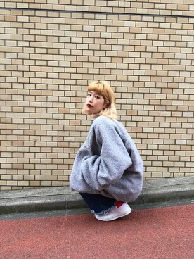 「ボアブルゾン」｜jouetieさん（レディース・155cm）の秋コーディネート