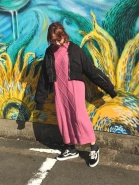 「jouetie（ジュエティ）のアイテム（MA-1）」を使った、jouetieさん（レディース・150cm）の秋コーディネート