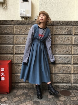 「THRASHER（スラッシャー）のアイテム」を使った、jouetieさん（レディース・155cm）の秋コーディネート