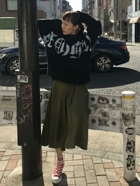 「ミモレ丈スカート」｜jouetieさん（レディース・154cm）の冬コーディネート