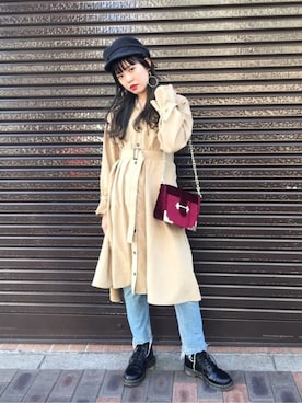 「トレンチワンピース」｜jouetieさん（レディース・164cm）の冬コーディネート