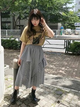 「ミモレ丈スカート」｜jouetieさん（レディース・164cm）の夏コーディネート