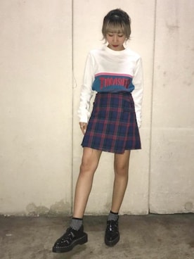 「THRASHER（スラッシャー）のアイテム」を使った、jouetieさん（レディース・150cm）の夏コーディネート