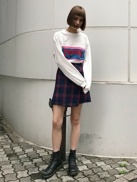 「THRASHER（スラッシャー）のアイテム」を使った、jouetieさん（レディース・166cm）の夏コーディネート