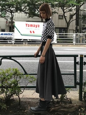 「ブロックチェック」｜jouetieさん（レディース・166cm）の夏コーディネート