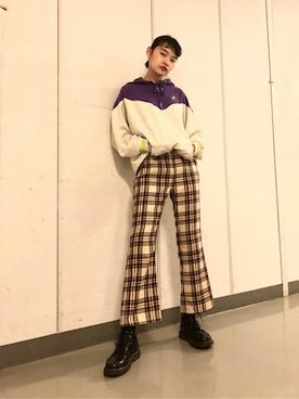 「KANGOL（カンゴール）のアイテム（Tシャツ/カットソー）」を使った、jouetieさん（レディース・167cm）の秋コーディネート