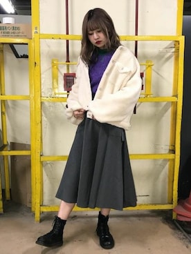 「KANGOL（カンゴール）のアイテム（ニット/セーター）」を使った、jouetieさん（レディース・170cm）の秋コーディネート