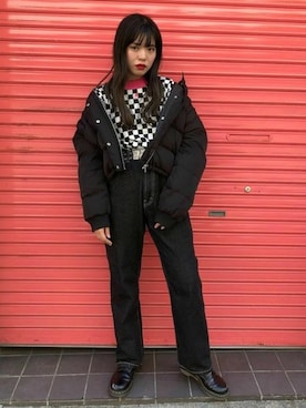 「KANGOL（カンゴール）のアイテム（ニット/セーター）」を使った、jouetieさん（レディース・164cm）の秋コーディネート