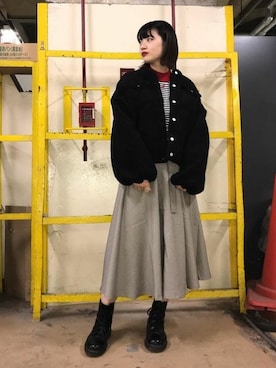 「KANGOL（カンゴール）のアイテム（ニット/セーター）」を使った、jouetieさん（レディース・164cm）の秋コーディネート