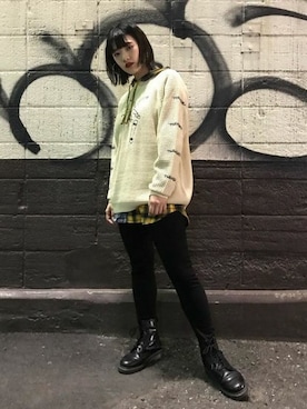 「THRASHER（スラッシャー）のアイテム」を使った、jouetieさん（レディース・164cm）の秋コーディネート