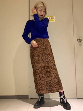 「KANGOL（カンゴール）のアイテム（ニット/セーター）」を使った、jouetieさん（レディース・156cm）の冬コーディネート