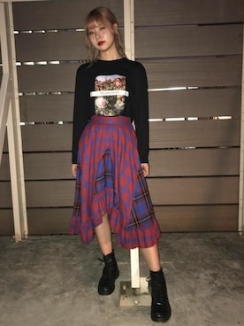 「アシメスカート」｜jouetieさん（レディース・170cm）の冬コーディネート