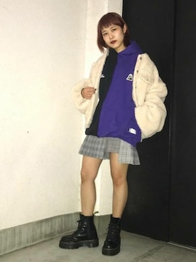 「ラップスカート」｜「アイテム（ブルゾン）」を使った、jouetieさん（レディース・151cm）の冬コーディネート
