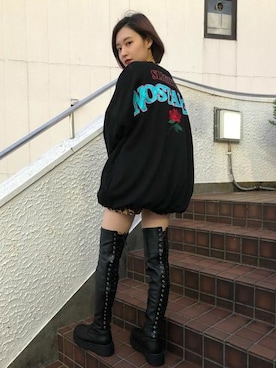 「ニーハイブーツ」｜jouetieさん（レディース・154cm）の冬コーディネート