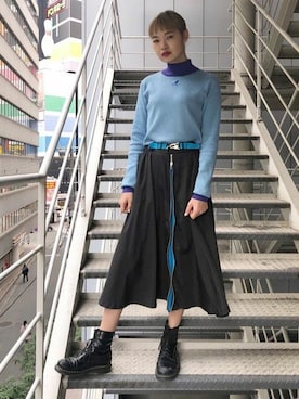 「KANGOL（カンゴール）のアイテム（ニット/セーター）」を使った、jouetieさん（レディース・167cm）の春コーディネート