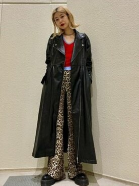 「jouetie（ジュエティ）のイージーフィットフレアパンツ（その他パンツ）」を使った、jouetieさん（レディース・156cm）の秋コーディネート