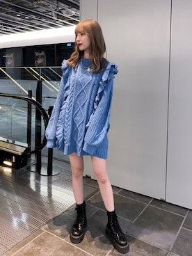 「Dr. Martens（ドクターマーチン）のDr.Martens/ドクターマーチン/JADON POLISHED SMOOTH（ブーツ）」を使った、jouetieさん（レディース・151cm）の秋コーディネート