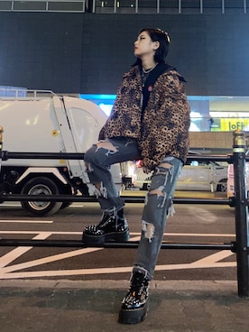 「アイテム（ブルゾン）」を使った、jouetieさん（レディース・165cm）の秋コーディネート