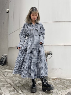 「トレンチワンピース」｜jouetieさん（レディース・161cm）の春コーディネート