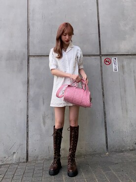 「ミニワンピ」｜jouetieさん（レディース・151cm）の春コーディネート