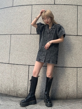 「ミニワンピ」｜jouetieさん（レディース・151cm）の春コーディネート