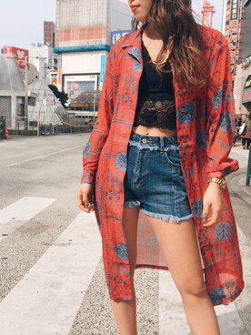 「レースタンク」｜Yui Matsumotoさん（レディース・158cm）の春コーディネート