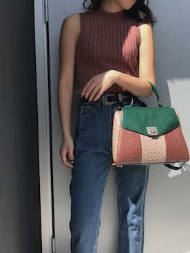 「STYLENANDA（スタイルナンダ）のアイテム（デニムパンツ、ブルー系）」を使った、Yui Matsumotoさん（レディース・159cm）の秋コーディネート