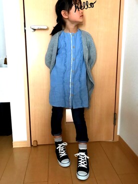 「ROPE' PICNIC（ロペピクニック）のアイテム（ワンピース/ドレス）」を使った、mikaho★さん（キッズ・120cm）の春コーディネート